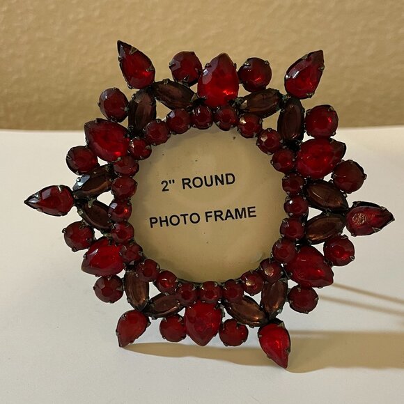 Ruby Jewel Beaded Frame on Stand - Picture 5 of 5